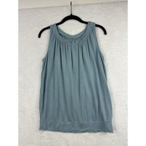 Ann Taylor Womens Tank Top Blouse Lined Sleeveless Shirt Small Pale Blue